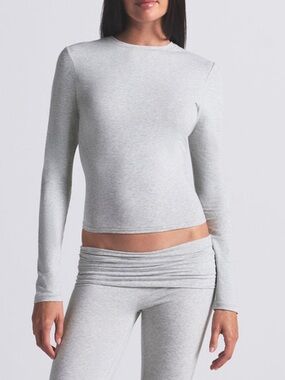 Skims Cotton Jersey Long Sleeve T-Shirt